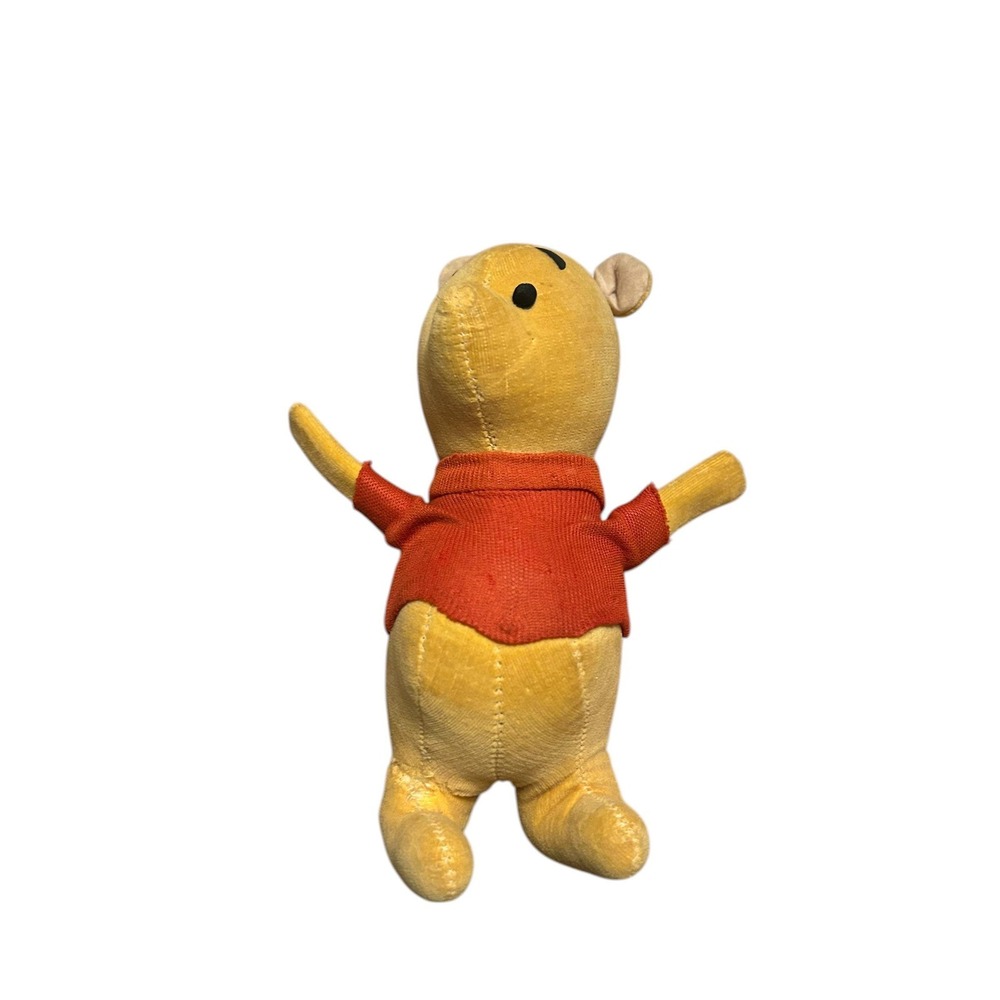Vintage Winnie the Pooh Plush | 1960s 1970s Velveteen Pooh Bear |Collectible Toy